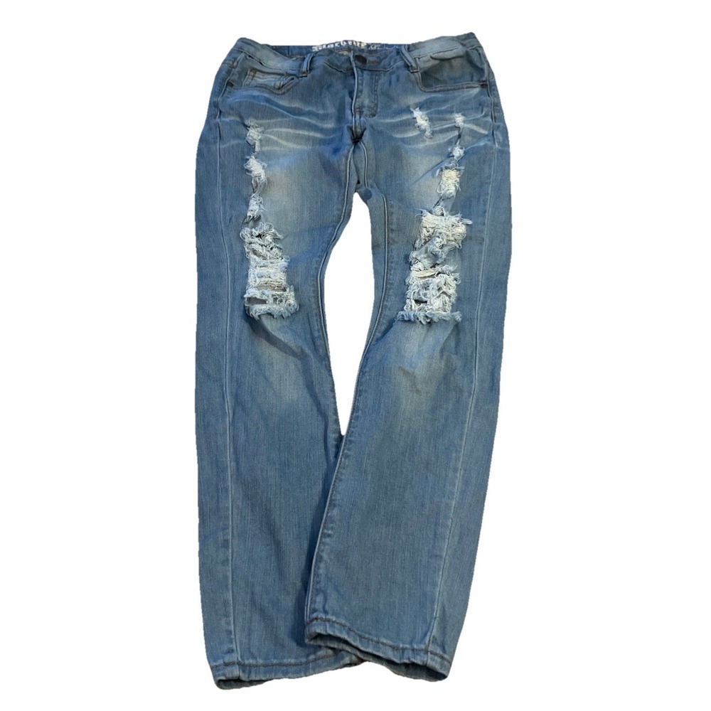 Machine‎ Nouvelle Light Wash Jeans Distressed Women's Size 30 Italy